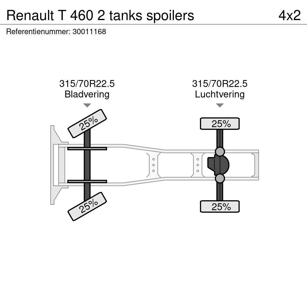 Renault T 460 2 tanks spoilers Truck Tractor Units