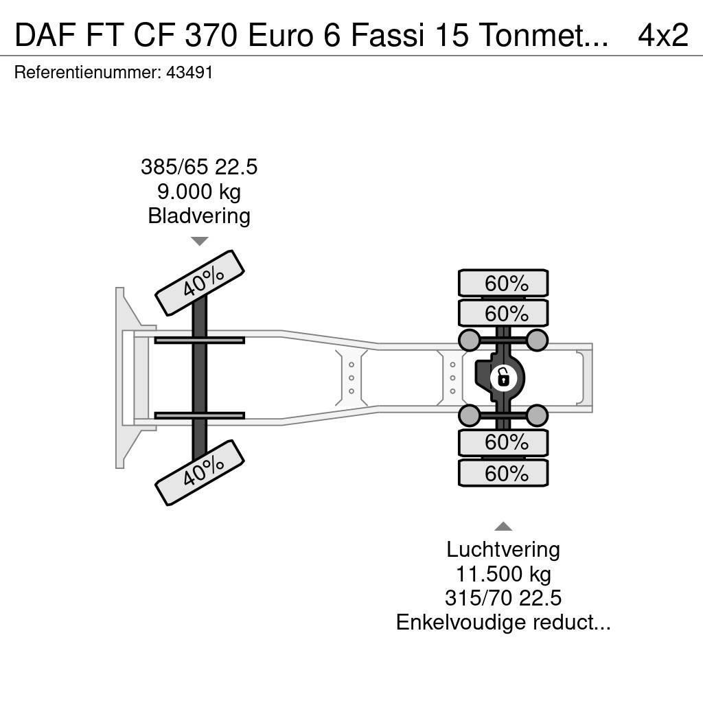 DAF FT CF 370 Euro 6 Fassi 15 Tonmeter laadkraan Truck Tractor Units