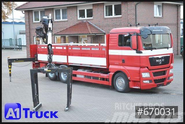 MAN TGX 26.400 XL Hiab 166K, Lift-Lenkachse Flatbed / Dropside trucks