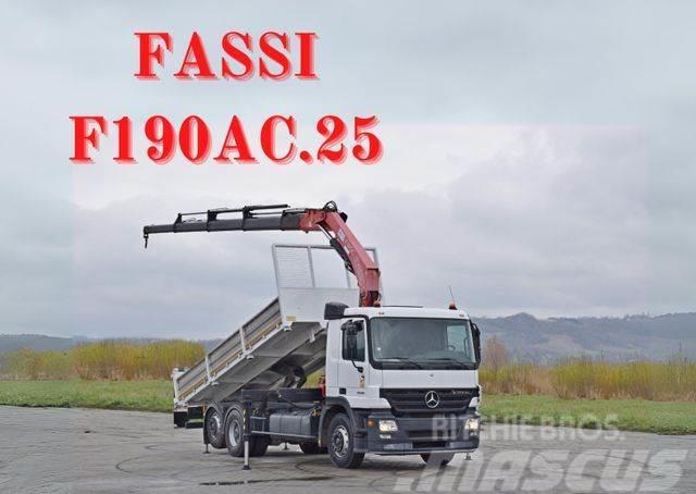 Mercedes-Benz ACTROS 2536 * FASSI F190AC.25 + FUNK * TOP Crane trucks