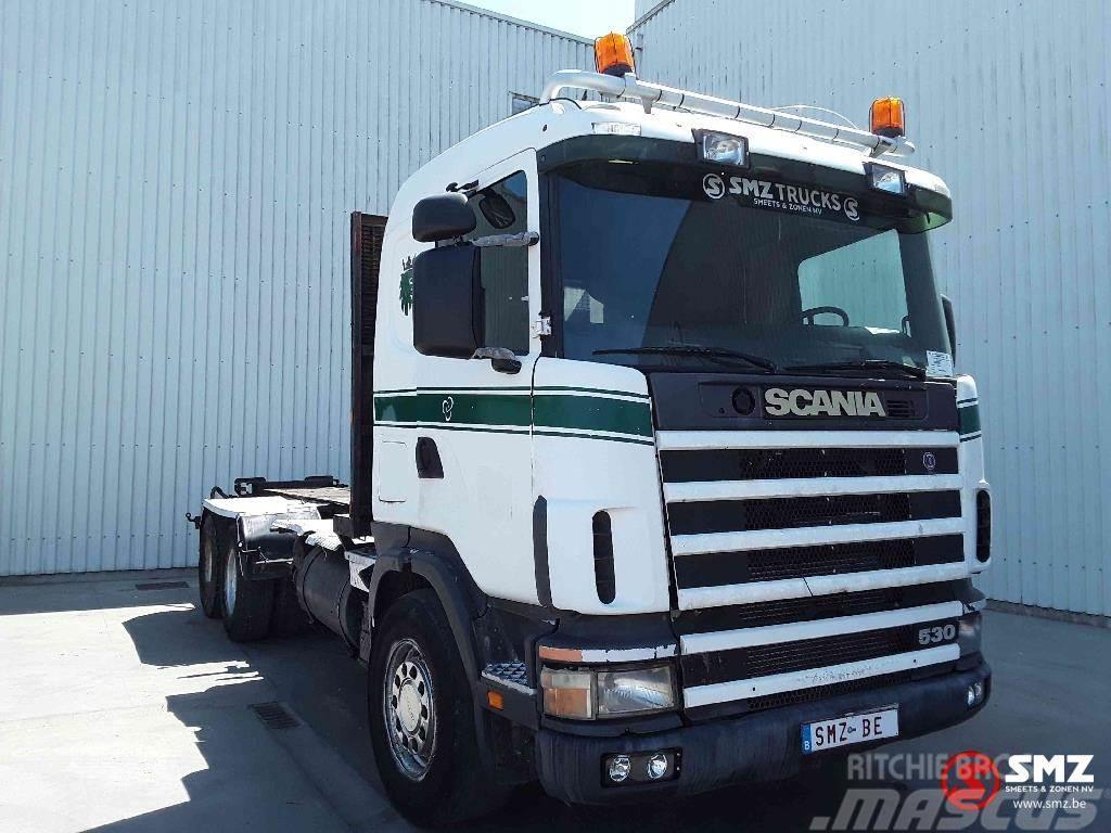 Scania 144 530 6x4 manual pump Flatbed / Dropside trucks