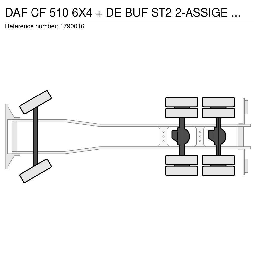 DAF CF 510 6X4 + DE BUF ST2 2-ASSIGE 10M3 CONCRETE MIX Concrete trucks