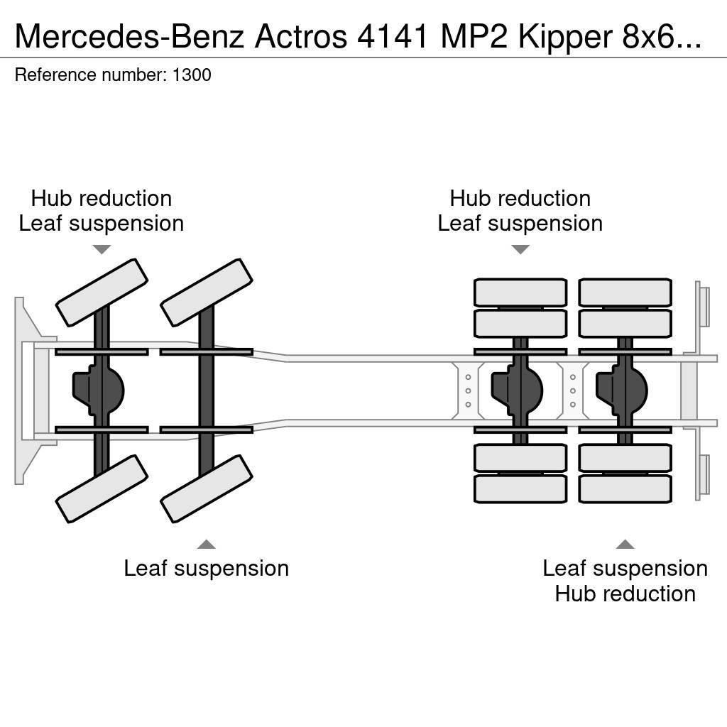 Mercedes-Benz Actros 4141 MP2 Kipper 8x6 V6 Manuel Gearbox Full Tipper trucks