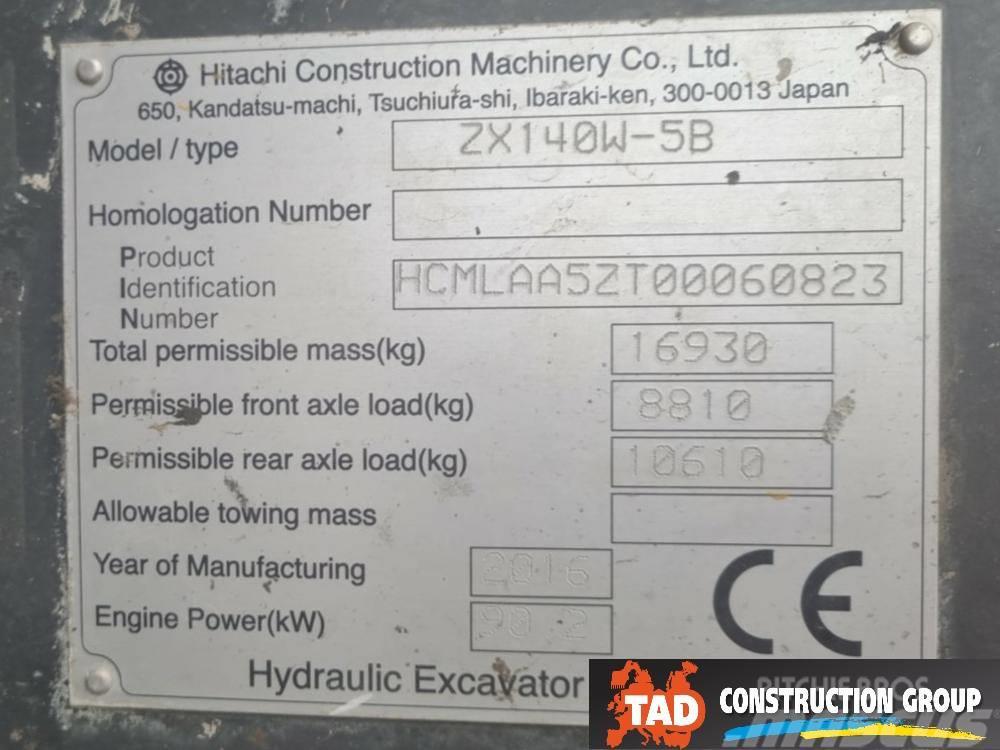 Hitachi ZX 140W-5B Wheeled excavators