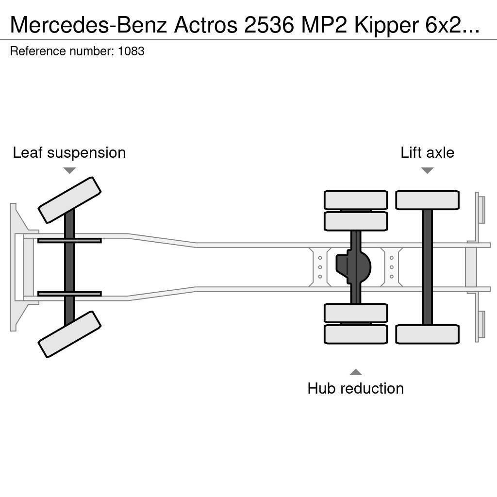 Mercedes-Benz Actros 2536 MP2 Kipper 6x2 V6 EPS Good Condition Skip loader trucks