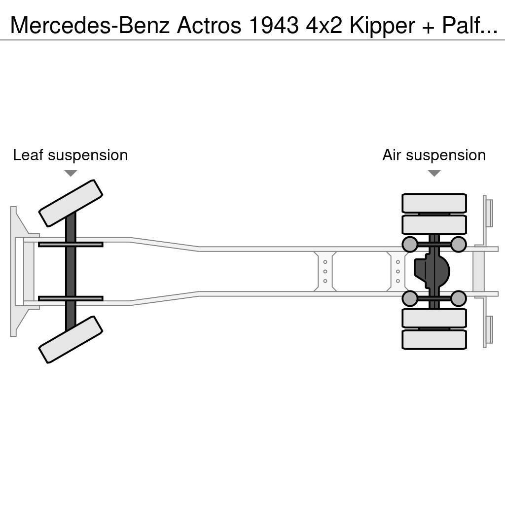 Mercedes-Benz Actros 1943 4x2 Kipper + Palfinger PK15002 B Tipper trucks