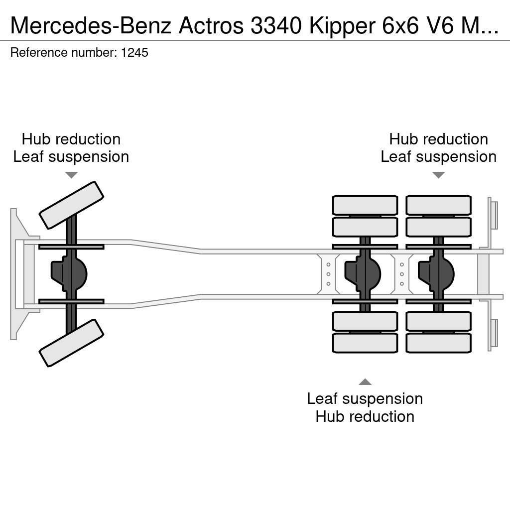 Mercedes-Benz Actros 3340 Kipper 6x6 V6 Manuel Gearbox Full Stee Tipper trucks
