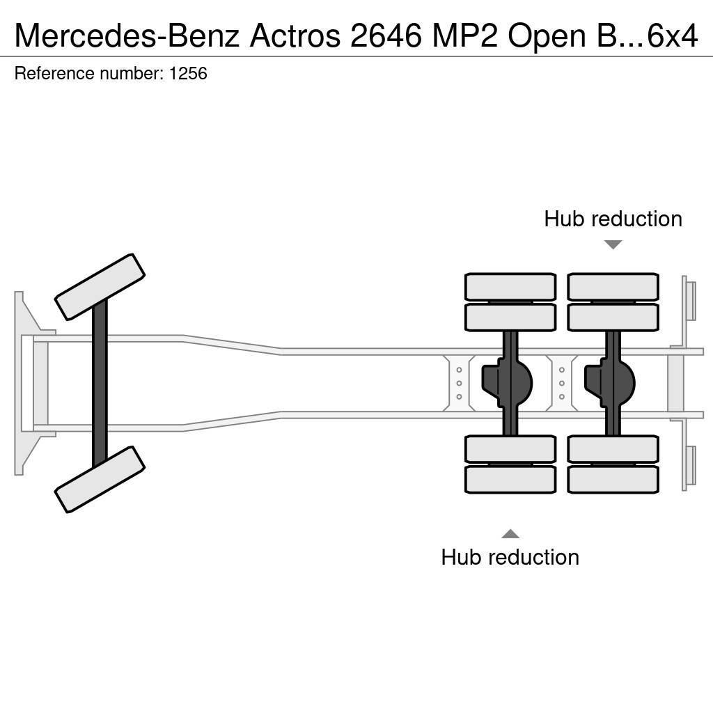 Mercedes-Benz Actros 2646 MP2 Open Box 6x4 EPS V6 Big Axle Good Flatbed / Dropside trucks