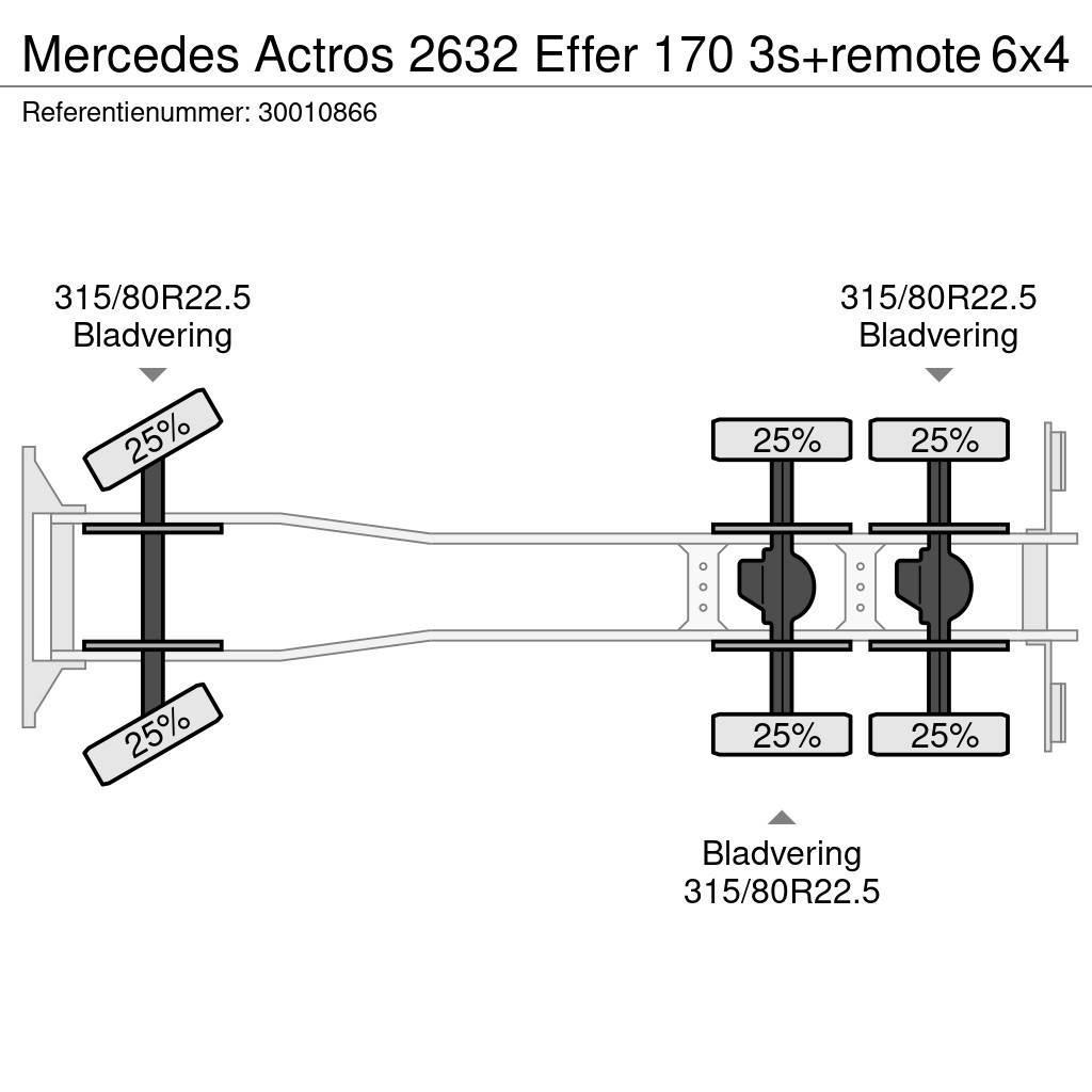 Mercedes-Benz Actros 2632 Effer 170 3s+remote Crane trucks