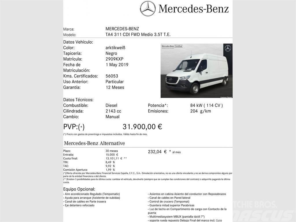 Mercedes-Benz Sprinter 311 CDI MEDIO 3.5T T. ALTO Panel vans