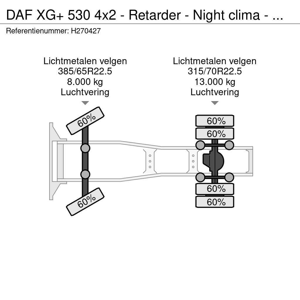 DAF XG+ 530 4x2 - Retarder - Night clima - Full air - Tractor Units