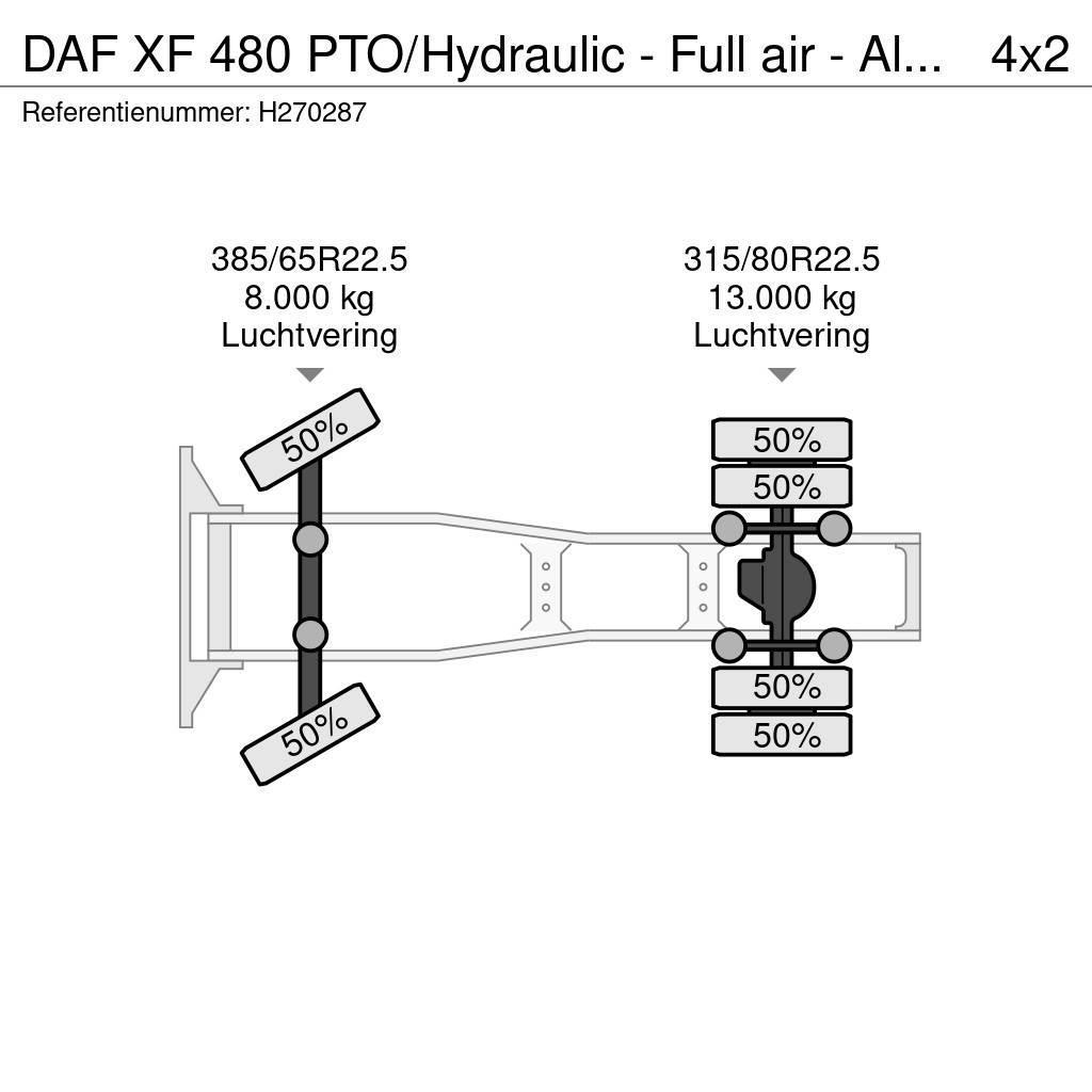 DAF XF 480 PTO/Hydraulic - Full air - Alloy wheels - A Tractor Units
