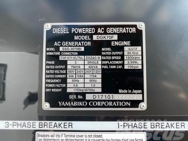 Isuzu DGK70F Diesel Generators