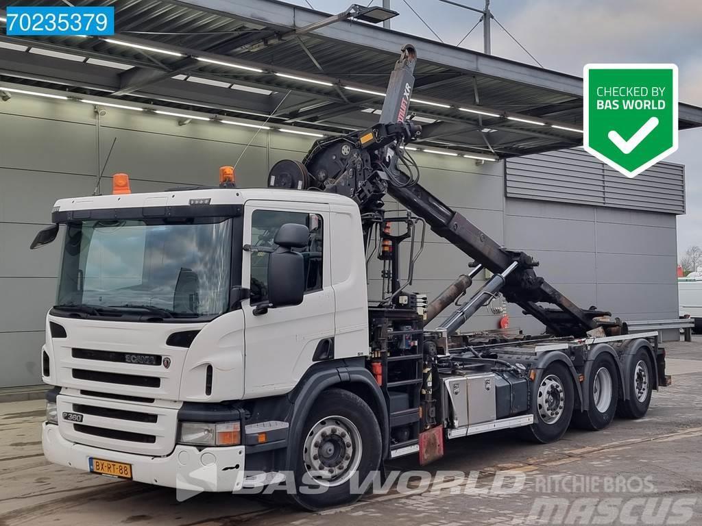 Scania P360 8X2 NL-Truck Hiab 211 E -3 HIPRO Kran 3-Pedal Hook lift trucks