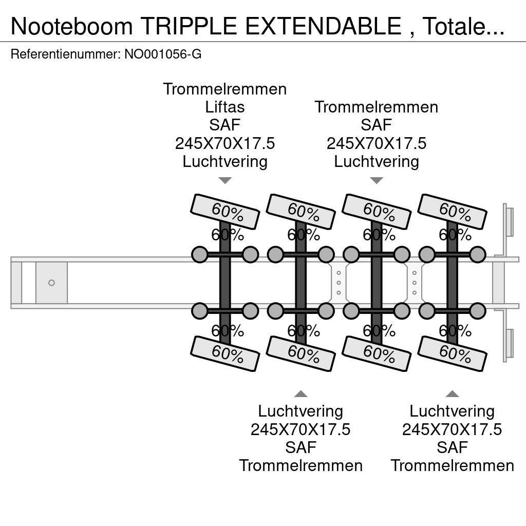 Nooteboom TRIPPLE EXTENDABLE , Totale 47,95 M 4 AXEL STEERIN Low loader-semi-trailers