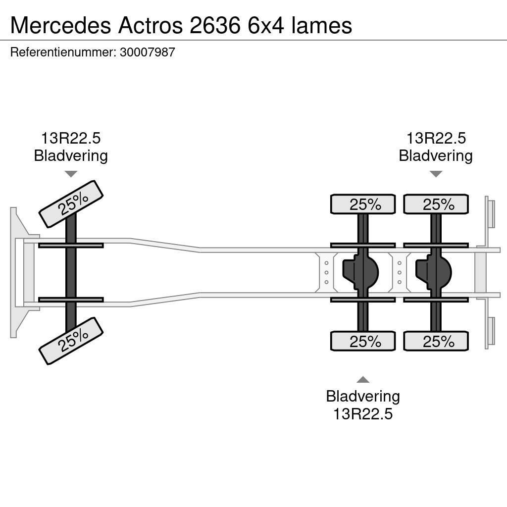 Mercedes-Benz Actros 2636 6x4 lames Flatbed / Dropside trucks