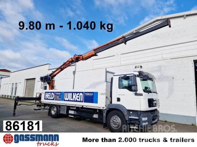 MAN TGM 18.340 4x2 BL, Atlas Ladekran 135.2 V, 9.8m - Flatbed / Dropside trucks