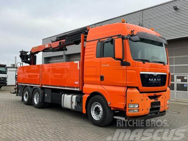 MAN TG-X 26.480 6x2-2 LL Pritsche Heckkran 4xhydr.Au Flatbed / Dropside trucks