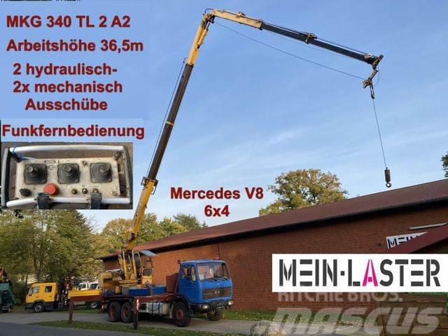 Mercedes-Benz 2622 V8 6x4 MKG 340 T2A2 36,5m Seilwinde Funk Crane trucks