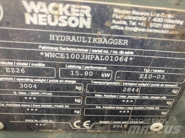 Wacker EZ26 Mini excavators < 7t