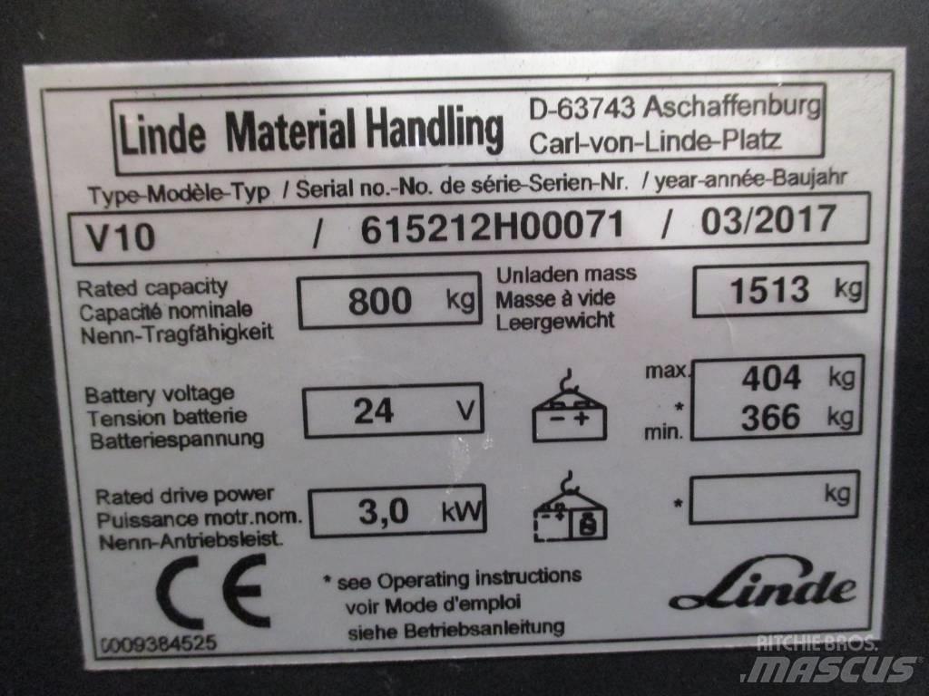Linde V 10 High lift order picker
