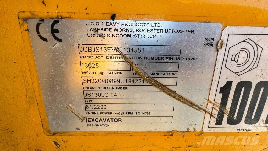 JCB JS 130 LC Crawler excavators