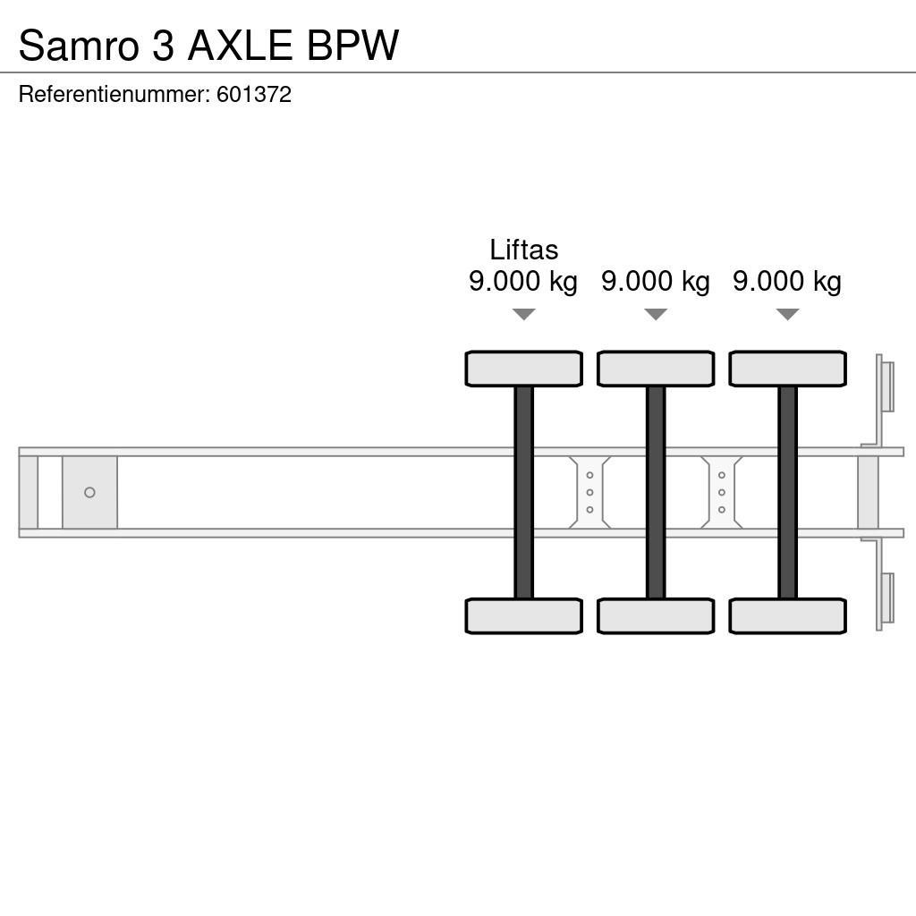 Samro 3 AXLE BPW Flatbed/Dropside semi-trailers