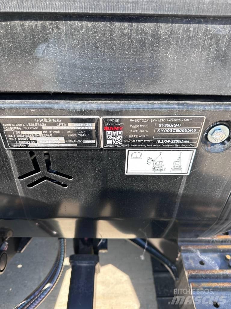 Sany SY 35 U Mini excavators < 7t