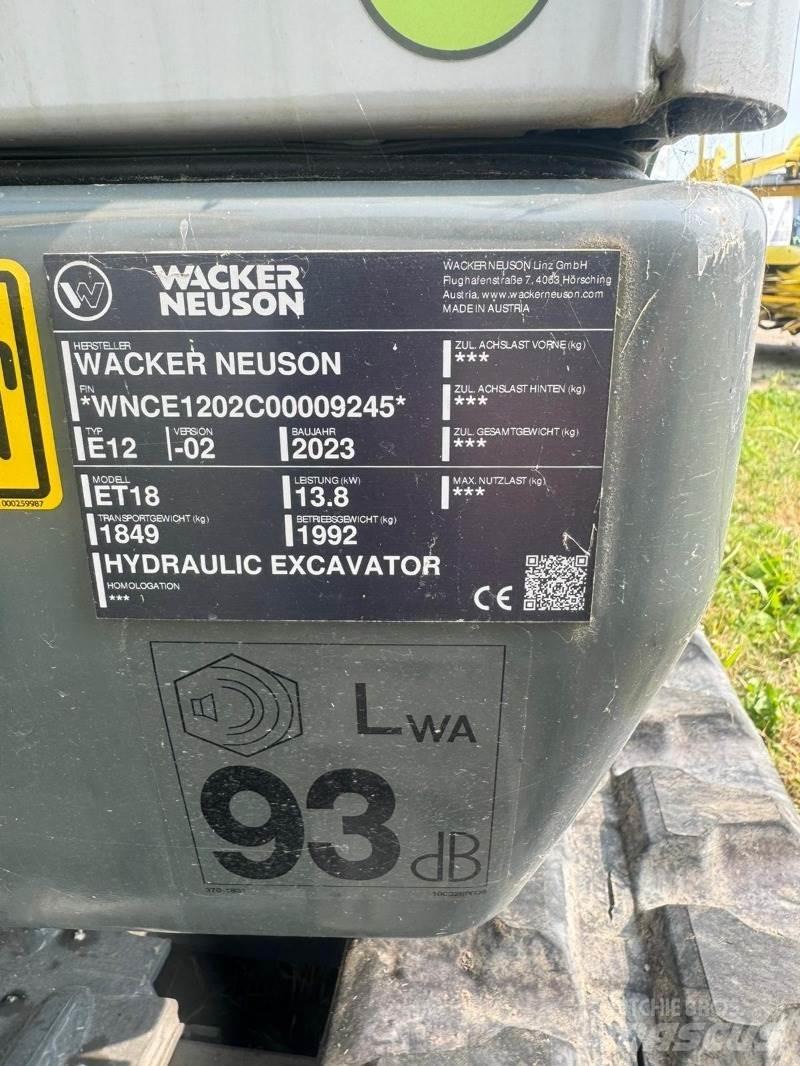 Wacker ET 18 Mini excavators < 7t