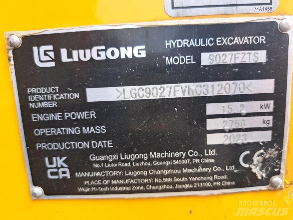 LiuGong 9027 FZTS Mini excavators < 7t