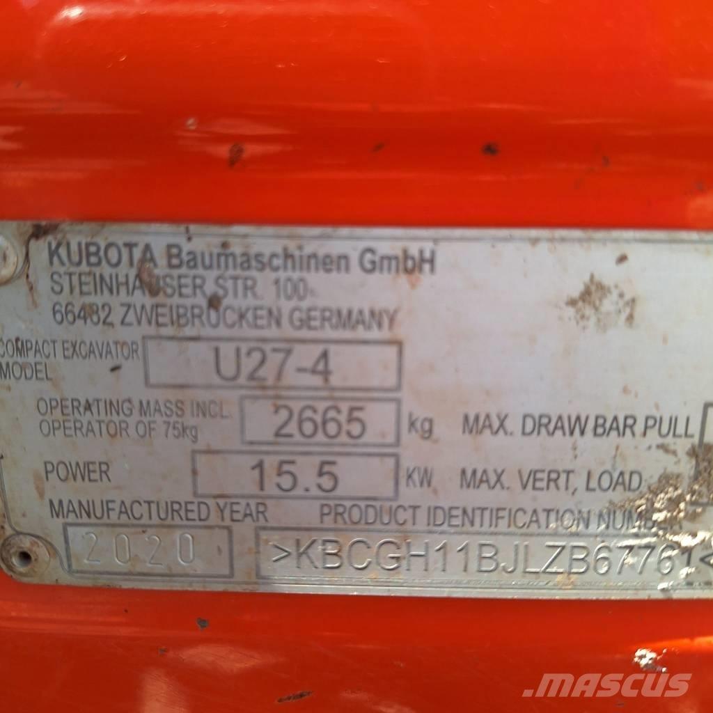 Kubota U 27-4 Mini excavators < 7t