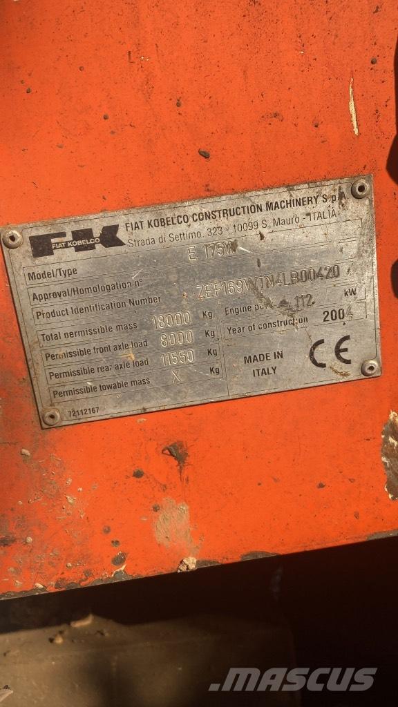 Fiat-Kobelco E 175 W Wheeled excavators