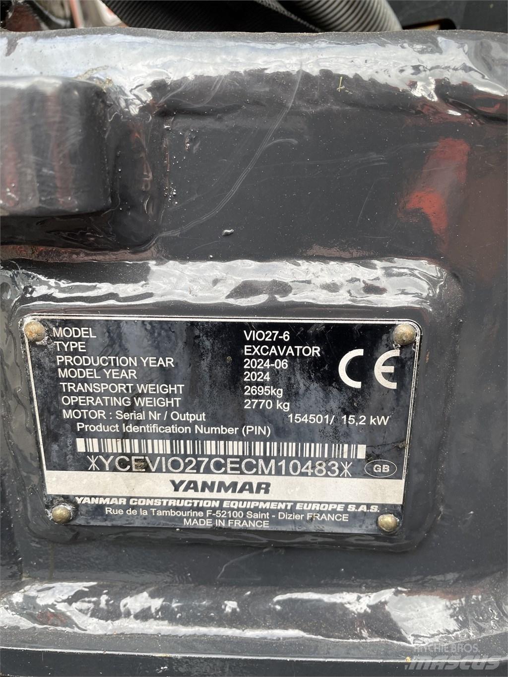 Yanmar Vio 27 Mini excavators < 7t