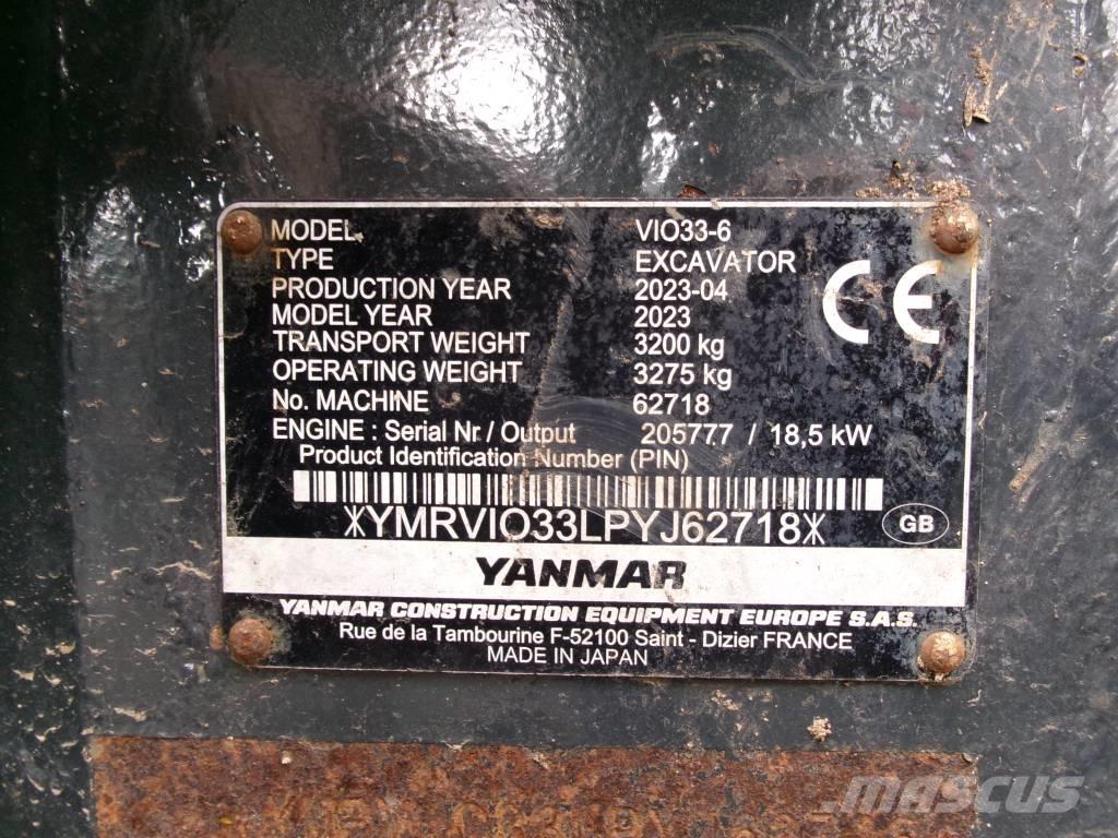 Yanmar Vio 33 Mini excavators < 7t