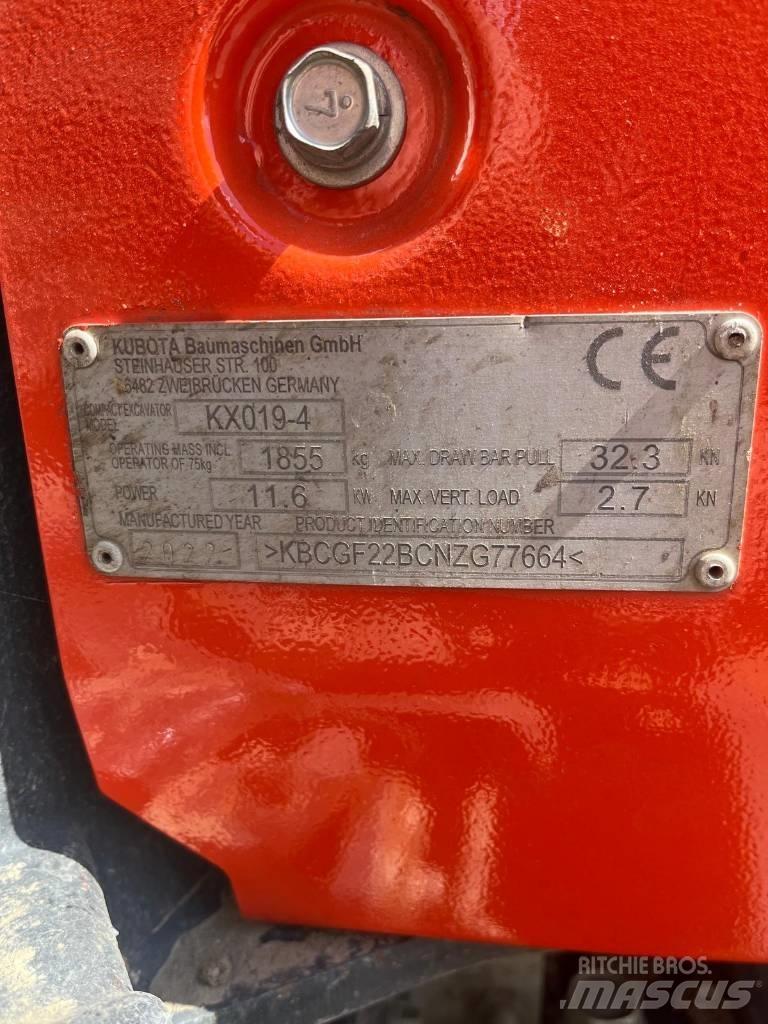 Kubota KX 019-4 Mini excavators < 7t