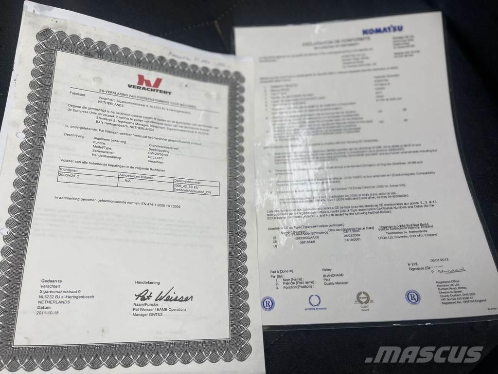 Komatsu PC190 Crawler excavators