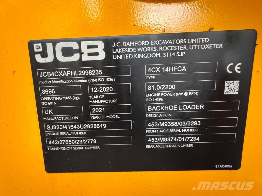 JCB 4 CX 14 TLB's