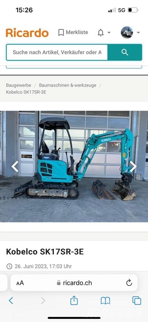 Kobelco SK17SR-3E Mini excavators < 7t