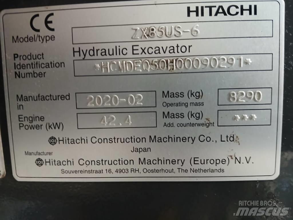 Hitachi ZX 85 US-6 Midi excavators  7t - 12t