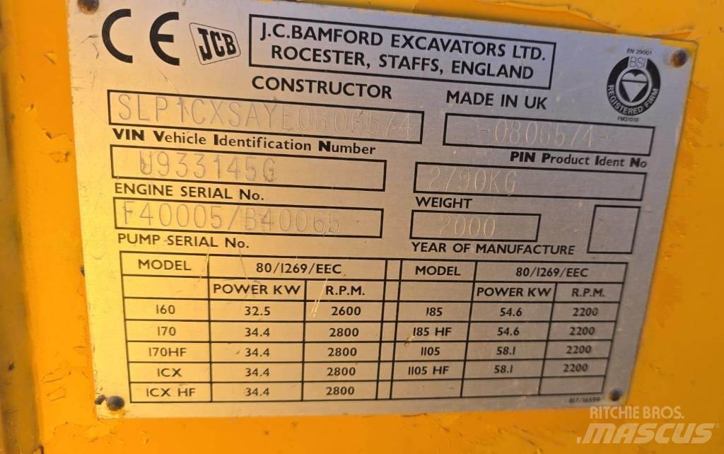 JCB 1 CX TLB's