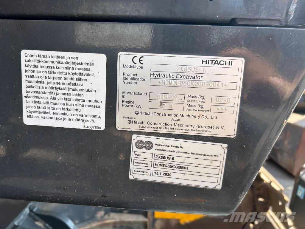 Hitachi ZX85US-6 BL Midi excavators  7t - 12t