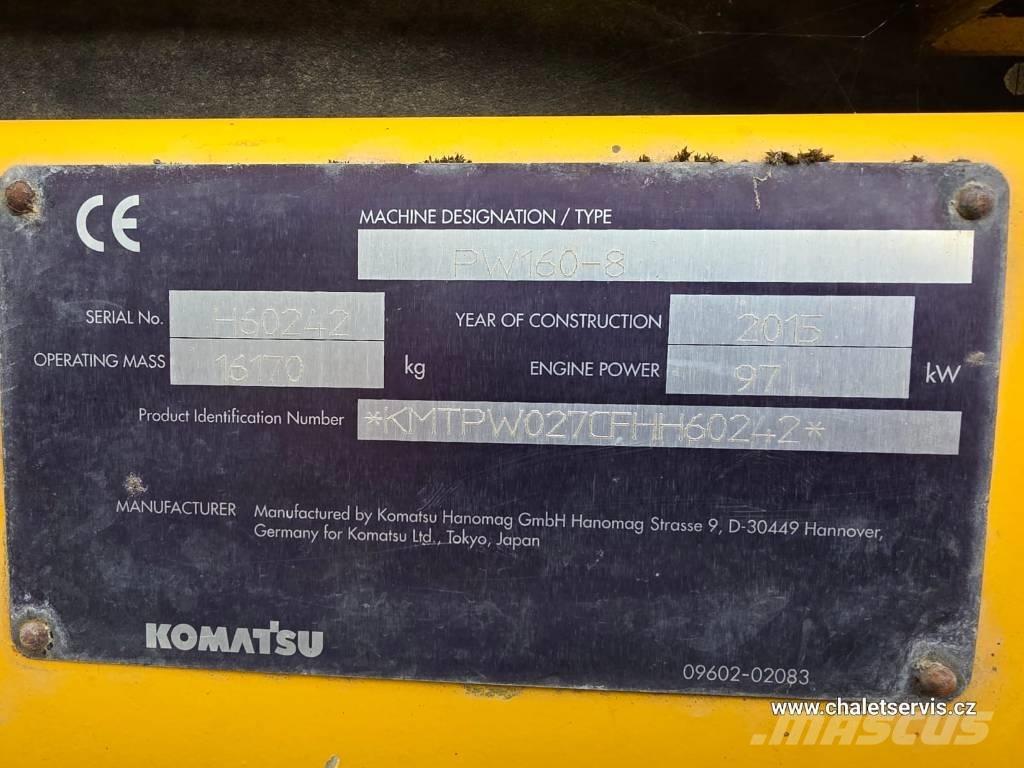 Komatsu PW 160 Wheeled excavators