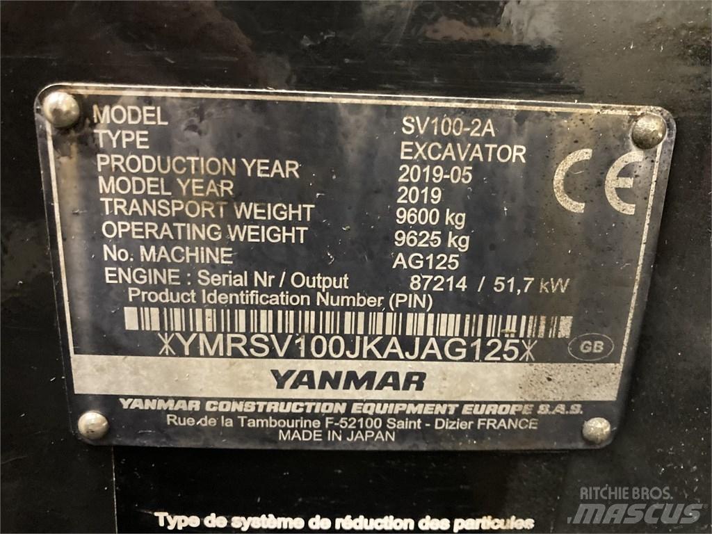 Yanmar SV 100-2A Midi excavators  7t - 12t