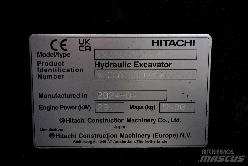 Hitachi ZX 55 U-6P Mini excavators < 7t