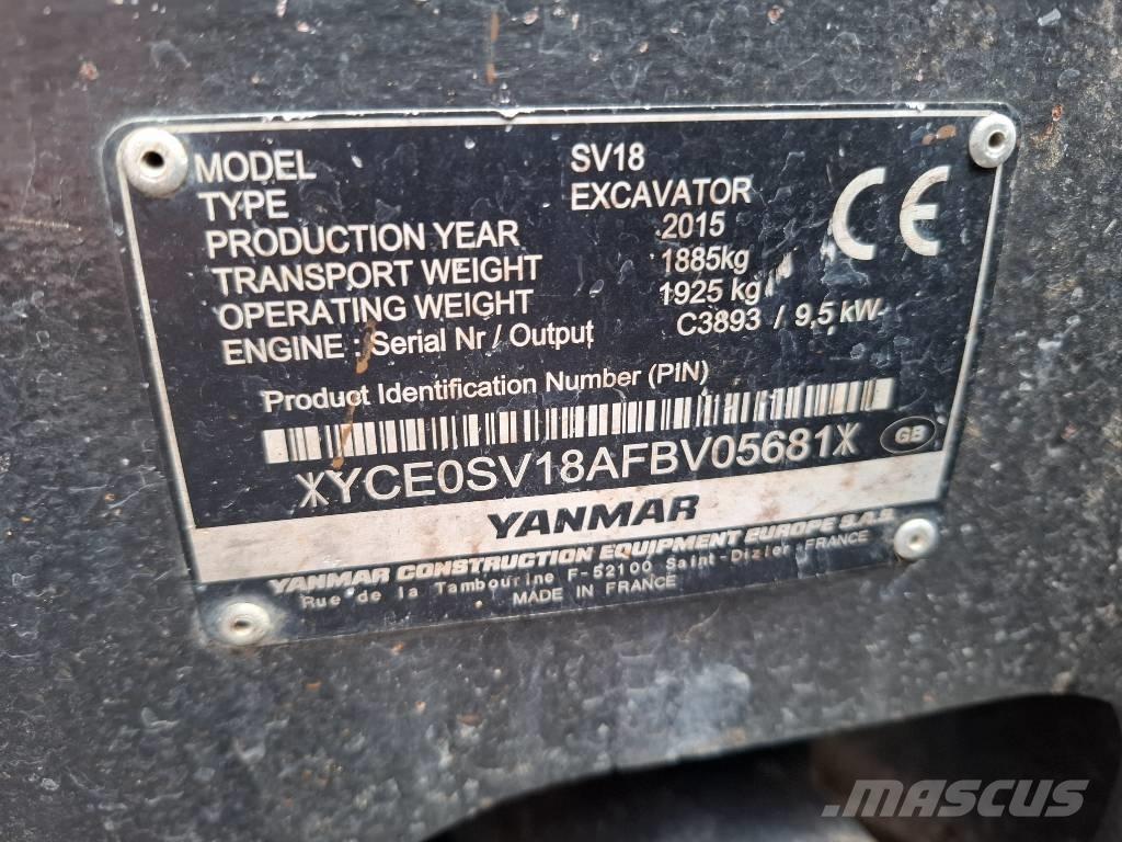 Yanmar SV 18 Mini excavators < 7t
