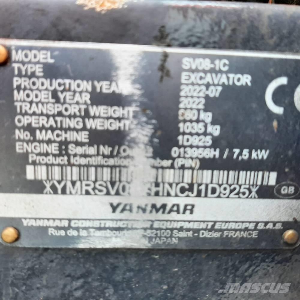 Yanmar SV 08 Mini excavators < 7t