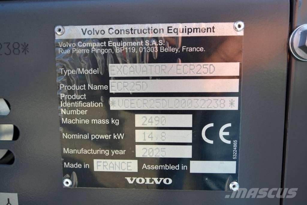 Volvo ECR 25 D Mini excavators < 7t