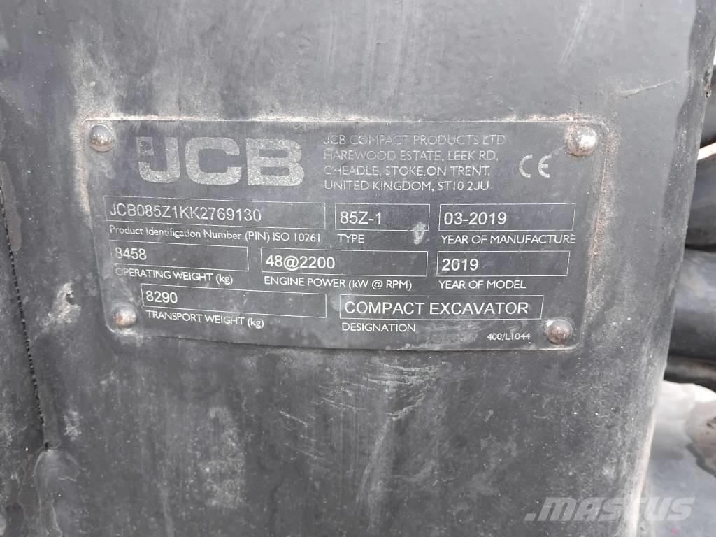 JCB 85 Z Mini excavators < 7t