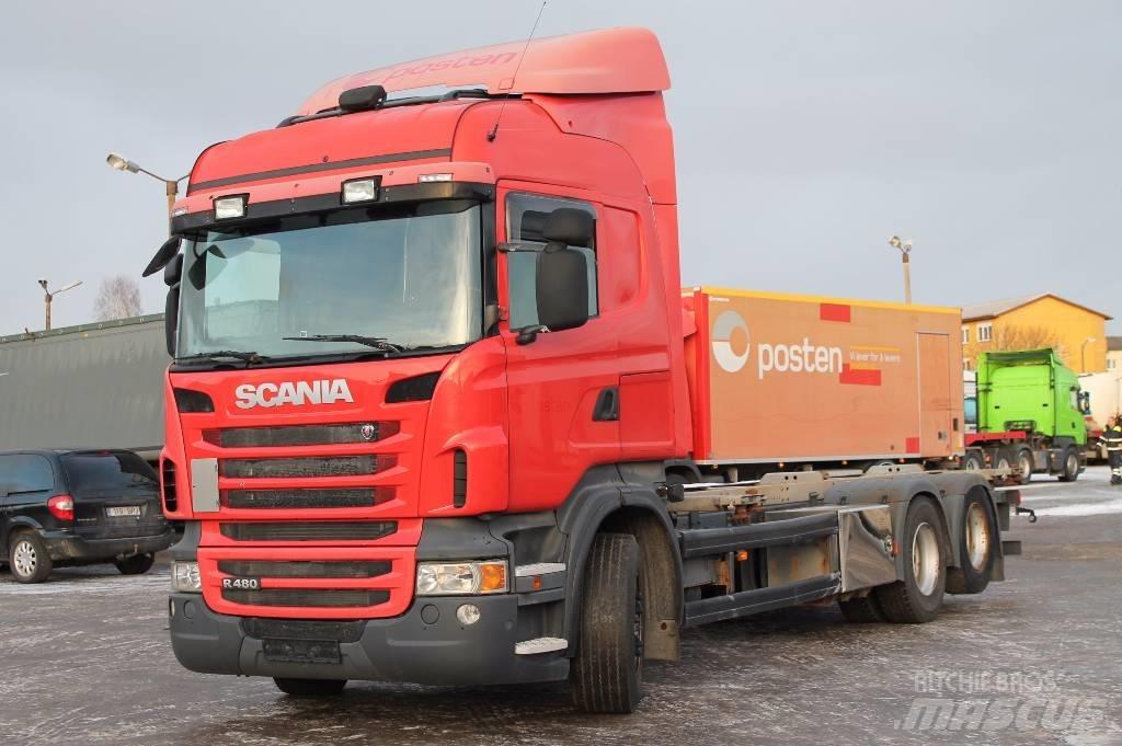 Scania R480 LB6X2HNB Containerframe/Skiploader trucks
