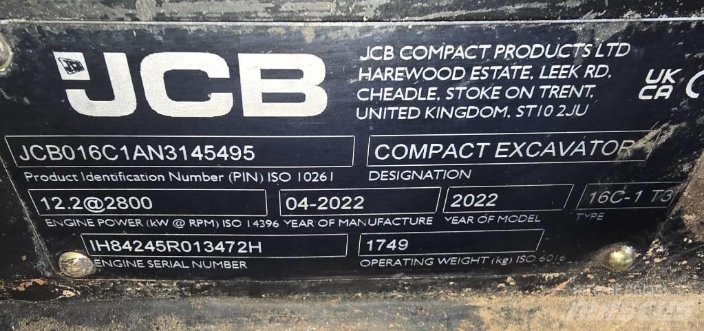 JCB 16C-1 Mini excavators < 7t